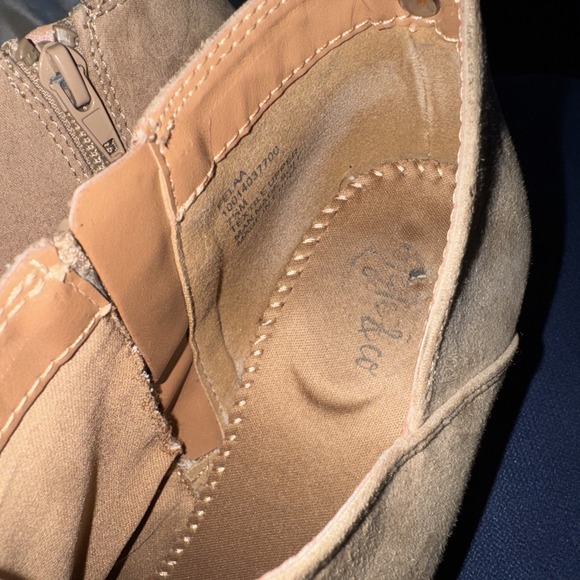 Style & Co. Women's Felaa Faux Suede Ankle Boots, LT Taupe, 7.5 Camel Brown Tan - Picture 8 of 9